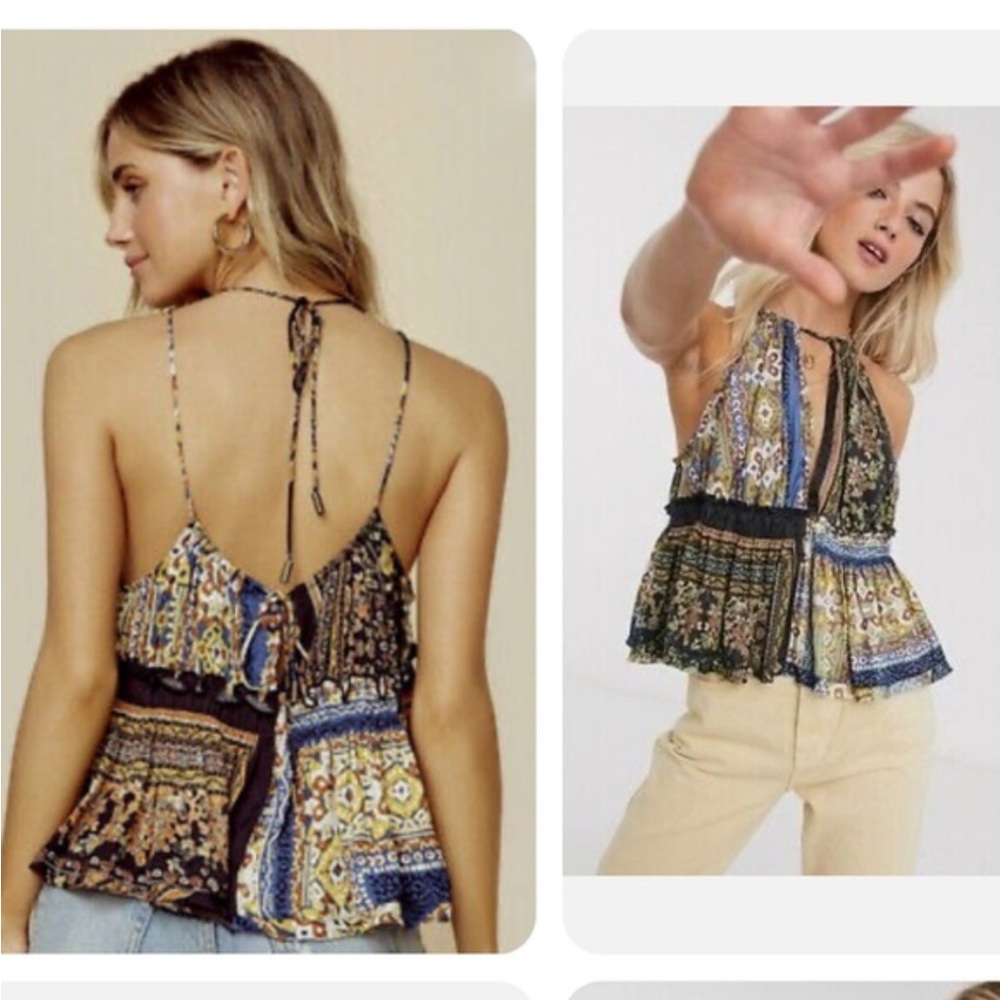 Free People Bellini Halter Tank NWOT XL